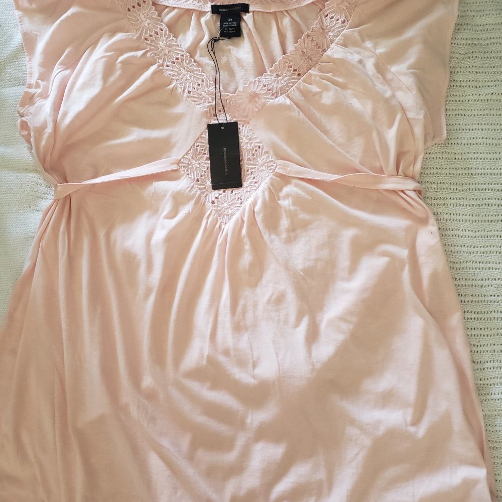 Vintage 100% Cotton BCBG Pink Top Size 2X